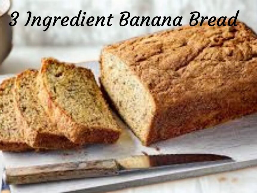 3 ingredient banana bread (no egg)