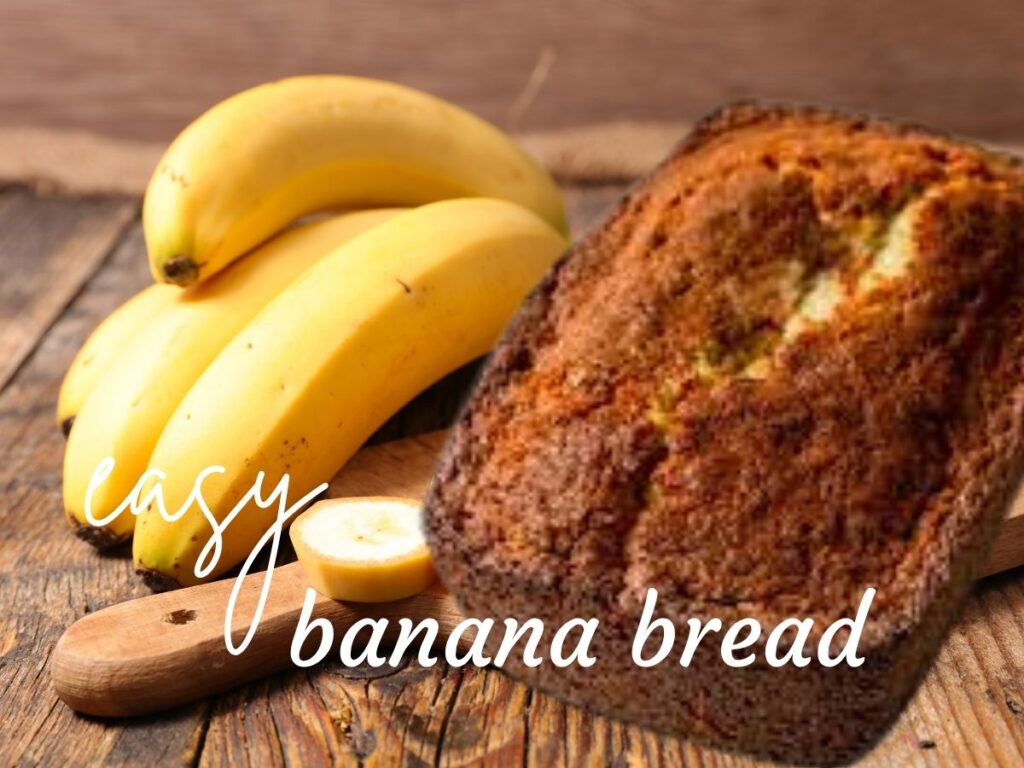 3 ingredient banana bread (no egg)