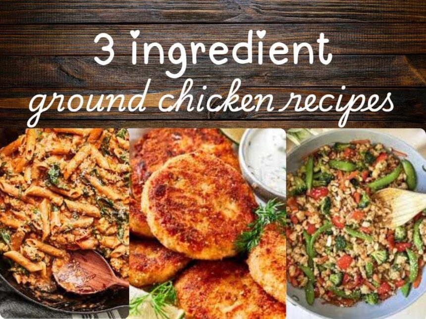 3 ingredient ground chicken recipes
