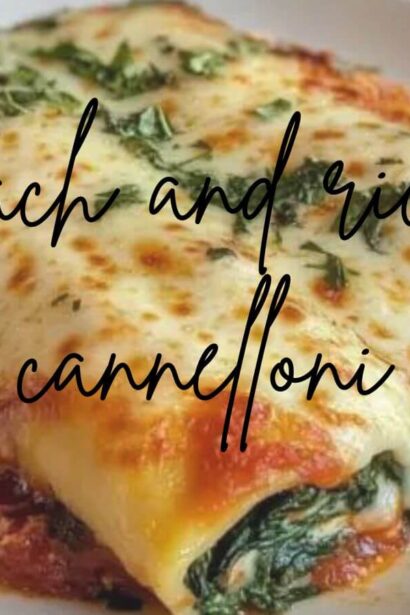 spinach and ricotta cannelloni