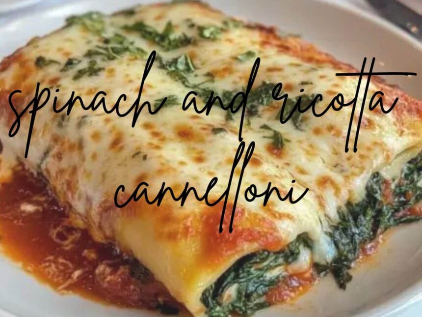 spinach and ricotta cannelloni